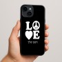 כיסוי בעיצוב אישי עם השם שלך לדגם - Apple iPhone 15 Plus בעיצוב אהבה