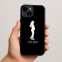 כיסוי בעיצוב אישי עם השם שלך לדגם - Apple iPhone 15 Plus בעיצוב אישה בהריון