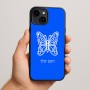 כיסוי בעיצוב אישי עם השם שלך לדגם - Apple iPhone 15 Plus בעיצוב פרפר