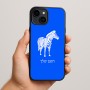 כיסוי בעיצוב אישי עם השם שלך לדגם - Apple iPhone 15 Plus בעיצוב זברה