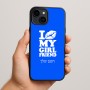 כיסוי בעיצוב אישי עם השם שלך לדגם - Apple iPhone 15 Plus בעיצוב לנשק את החברה שלי