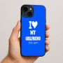 כיסוי בעיצוב אישי עם השם שלך לדגם - Apple iPhone 15 Plus בעיצוב אוהב את החברה שלי