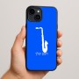 כיסוי בעיצוב אישי עם השם שלך לדגם - Apple iPhone 15 Plus בעיצוב סקסופון