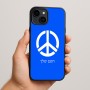 כיסוי בעיצוב אישי עם השם שלך לדגם - Apple iPhone 15 Plus בעיצוב סמל השלום