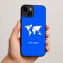 כיסוי בעיצוב אישי עם השם שלך לדגם - Apple iPhone 15 Plus בעיצוב מפת העולם