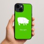 כיסוי בעיצוב אישי עם השם שלך לדגם - Apple iPhone 15 Plus בעיצוב חזיר
