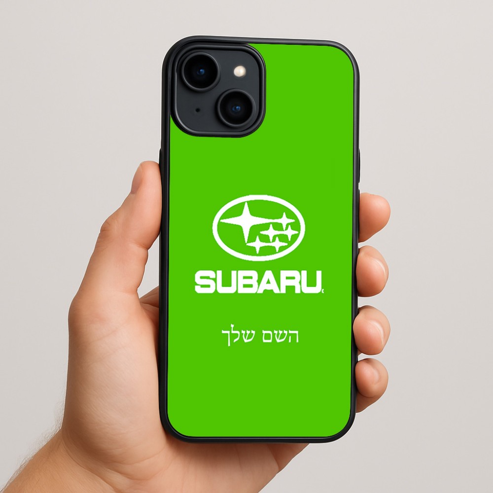 כיסוי בעיצוב אישי עם השם שלך לדגם - Apple iPhone 15 Plus בעיצוב סובארו