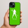 כיסוי בעיצוב אישי עם השם שלך לדגם - Apple iPhone 15 Plus בעיצוב אישה שטן