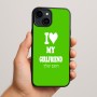 כיסוי בעיצוב אישי עם השם שלך לדגם - Apple iPhone 15 Plus בעיצוב אוהב את החברה שלי
