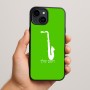 כיסוי בעיצוב אישי עם השם שלך לדגם - Apple iPhone 15 Plus בעיצוב סקסופון