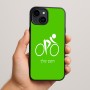כיסוי בעיצוב אישי עם השם שלך לדגם - Apple iPhone 15 Plus בעיצוב אופניים אולימפיים