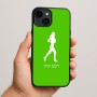 כיסוי בעיצוב אישי עם השם שלך לדגם - Apple iPhone 15 Plus בעיצוב רץ רץ אישה
