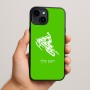 כיסוי בעיצוב אישי עם השם שלך לדגם - Apple iPhone 15 Plus בעיצוב אופנוע שלג