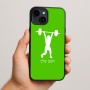 כיסוי בעיצוב אישי עם השם שלך לדגם - Apple iPhone 15 Plus בעיצוב הרמת משקולות