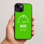 כיסוי בעיצוב אישי עם השם שלך לדגם - Apple iPhone 15 Plus בעיצוב מיכל של בירה