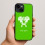 כיסוי בעיצוב אישי עם השם שלך לדגם - Apple iPhone 15 Plus בעיצוב פרחי קרן