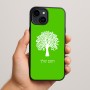 כיסוי בעיצוב אישי עם השם שלך לדגם - Apple iPhone 15 Plus בעיצוב עץ