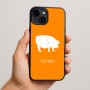 כיסוי בעיצוב אישי עם השם שלך לדגם - Apple iPhone 15 Plus בעיצוב חזיר