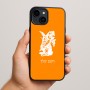 כיסוי בעיצוב אישי עם השם שלך לדגם - Apple iPhone 15 Plus בעיצוב ארנב מחזיק גזר