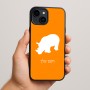 כיסוי בעיצוב אישי עם השם שלך לדגם - Apple iPhone 15 Plus בעיצוב קרנף