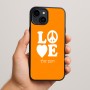 כיסוי בעיצוב אישי עם השם שלך לדגם - Apple iPhone 15 Plus בעיצוב אהבה