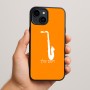 כיסוי בעיצוב אישי עם השם שלך לדגם - Apple iPhone 15 Plus בעיצוב סקסופון