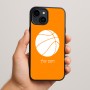 כיסוי בעיצוב אישי עם השם שלך לדגם - Apple iPhone 15 Plus בעיצוב כדורסל