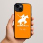 כיסוי בעיצוב אישי עם השם שלך לדגם - Apple iPhone 15 Plus בעיצוב שחקן פולו - סוס