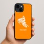 כיסוי בעיצוב אישי עם השם שלך לדגם - Apple iPhone 15 Plus בעיצוב אופנוע שלג