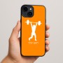 כיסוי בעיצוב אישי עם השם שלך לדגם - Apple iPhone 15 Plus בעיצוב הרמת משקולות