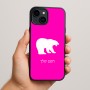 כיסוי בעיצוב אישי עם השם שלך לדגם - Apple iPhone 15 Plus בעיצוב דוב