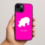 כיסוי בעיצוב אישי עם השם שלך לדגם - Apple iPhone 15 Plus בעיצוב קרנף