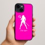 כיסוי בעיצוב אישי עם השם שלך לדגם - Apple iPhone 15 Plus בעיצוב אישה שטן