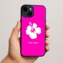 כיסוי בעיצוב אישי עם השם שלך לדגם - Apple iPhone 15 Plus בעיצוב פרח היביסקוס