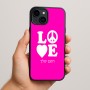 כיסוי בעיצוב אישי עם השם שלך לדגם - Apple iPhone 15 Plus בעיצוב אהבה