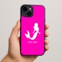 כיסוי בעיצוב אישי עם השם שלך לדגם - Apple iPhone 15 Plus בעיצוב בתולת ים - אישה