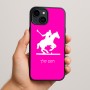 כיסוי בעיצוב אישי עם השם שלך לדגם - Apple iPhone 15 Plus בעיצוב שחקן פולו - סוס