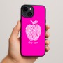 כיסוי בעיצוב אישי עם השם שלך לדגם - Apple iPhone 15 Plus בעיצוב הדפס תפוח