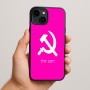 כיסוי בעיצוב אישי עם השם שלך לדגם - Apple iPhone 15 Plus בעיצוב פטיש ומגל
