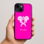 כיסוי בעיצוב אישי עם השם שלך לדגם - Apple iPhone 15 Plus בעיצוב פרחי קרן