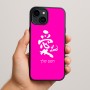 כיסוי בעיצוב אישי עם השם שלך לדגם - Apple iPhone 15 Plus בעיצוב אהבה באותיות יפניות