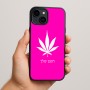 כיסוי בעיצוב אישי עם השם שלך לדגם - Apple iPhone 15 Plus בעיצוב עלה מריחואנה - גראס