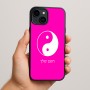 כיסוי בעיצוב אישי עם השם שלך לדגם - Apple iPhone 15 Plus בעיצוב סמל יינג יאנג