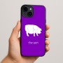 כיסוי בעיצוב אישי עם השם שלך לדגם - Apple iPhone 15 Plus בעיצוב חזיר