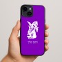 כיסוי בעיצוב אישי עם השם שלך לדגם - Apple iPhone 15 Plus בעיצוב ארנב מחזיק גזר