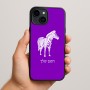 כיסוי בעיצוב אישי עם השם שלך לדגם - Apple iPhone 15 Plus בעיצוב זברה