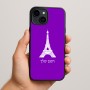 כיסוי בעיצוב אישי עם השם שלך לדגם - Apple iPhone 15 Plus בעיצוב מגדל אייפל