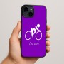 כיסוי בעיצוב אישי עם השם שלך לדגם - Apple iPhone 15 Plus בעיצוב אופניים אולימפיים