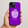 כיסוי בעיצוב אישי עם השם שלך לדגם - Apple iPhone 15 Plus בעיצוב הדפס תפוח