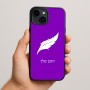 כיסוי בעיצוב אישי עם השם שלך לדגם - Apple iPhone 15 Plus בעיצוב נוצת נוצה